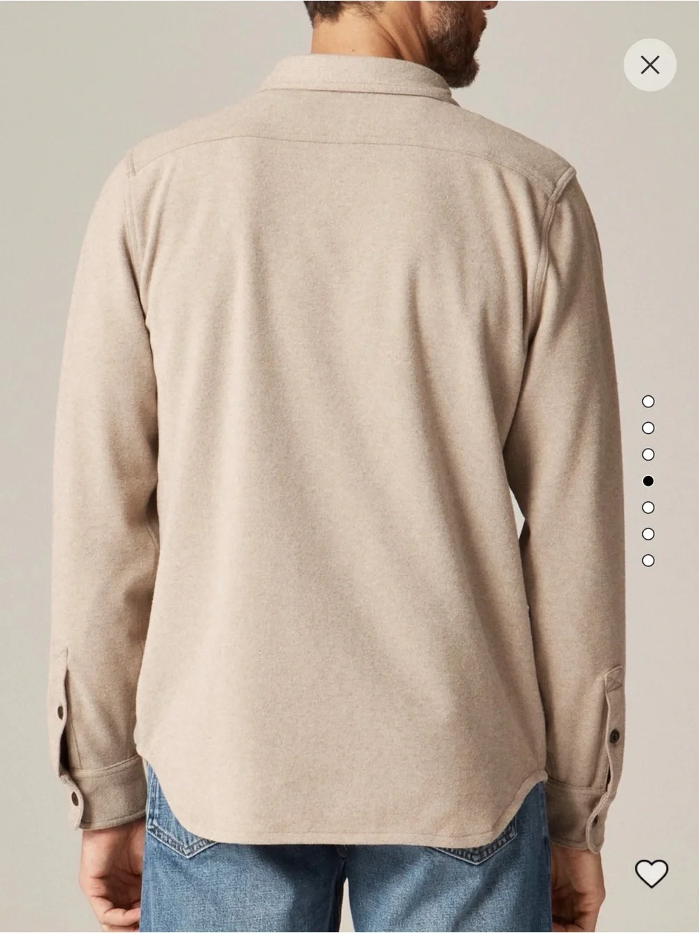 J. Crew Men's Neutral Beige Shirt Jacket